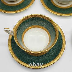 Vintage Royal Worcester Tea Cup & Saucer bone china England 5 sets