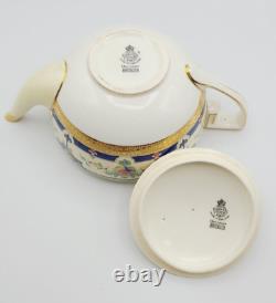 Vintage Royal Worcester Tea Set Orlando Cobalt Bands, Cream Rim & Gold Trim