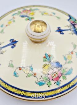 Vintage Royal Worcester Tea Set Orlando Cobalt Bands, Cream Rim & Gold Trim