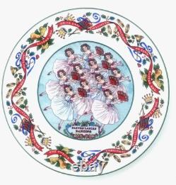 Vintage Royal Worcester The Twelve Days Of Christmas Salad Plate Set of 12