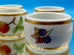 Vintage Set of Six Porcelain Napkin Rings Royal Worcester Boxed