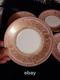 Vtg 1960s Set Of 4 Royal Worcester Balmoral Pink Saucers Or Plates Only