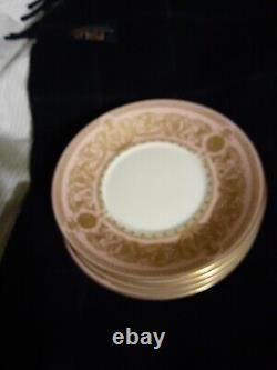 Vtg 1960s Set Of 4 Royal Worcester Balmoral Pink Saucers Or Plates Only