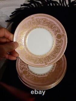 Vtg 1960s Set Of 4 Royal Worcester Balmoral Pink Saucers Or Plates Only