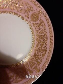 Vtg 1960s Set Of 4 Royal Worcester Balmoral Pink Saucers Or Plates Only