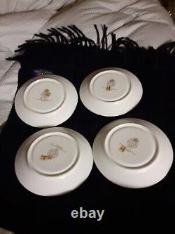 Vtg 1960s Set Of 4 Royal Worcester Balmoral Pink Saucers Or Plates Only