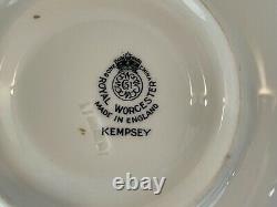 Vtg Royal Worcester Kempsey Porcelain Set of 12 Cups & Saucers with 3 Saucers