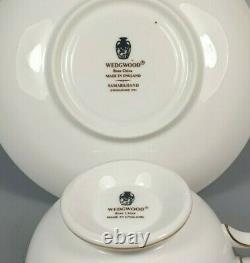 WEDGWOOD SAMARKHAND set of 4 x TEA CUPs AND SAUCERs (PEONY SHAPE) (PERFECT)