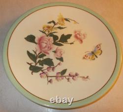 Worcester / Royal Worcester 1885 10 Color Rimmed Butterfly & Flower Plates 9 1/8