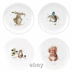 Wrendale Designs 16 Piece Tableware set Dinner Plates Side Plates Cereal Bowls