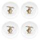 Wrendale Designs By Royal Worcester Coupe Plates Hare Set of 4