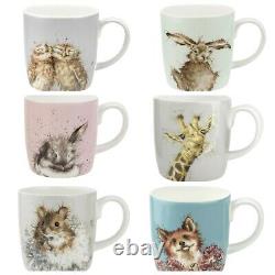 Wrendale Designs Large mugs SET OF 6 Hare Fox Owls Mouse Giraffe Bunny Rabbit